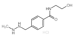 Benzamide,N-(2-hydroxyethyl)-4-[(2-methylhydrazinyl)methyl]-, hydrochloride (1:1) Structure