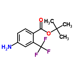 4-氨基-2-(三氟甲基)苯甲酸叔丁酯结构式