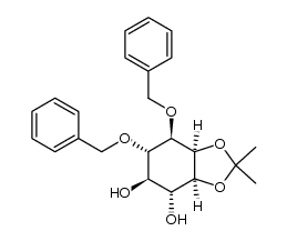 (+/-)-3,4-di-O-benzyl-1,2-O-isopropylidene myo-inositol Structure