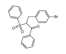 3-(4-bromophenyl)-1-phenyl-2-(phenylsulfonyl)propan-1-one结构式