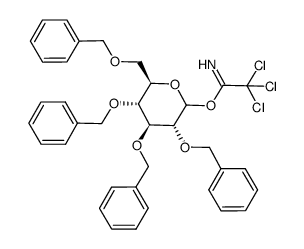 O-(2,3,4,6-tetra-O-benzyl-α,β-D-glucopyranosyl) trichloroacetimidate结构式