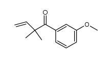 2,2-dimethyl-1-(3-methoxy phenyl)-3-butene-1-one结构式