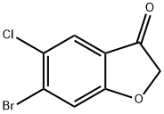 6-溴-5-氯苯并呋喃-3(2H)-酮结构式