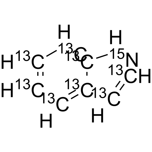 Indole-13C8,15N结构式