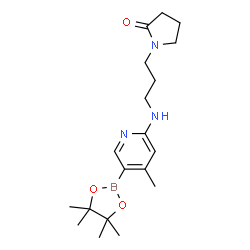1-(3-(4-Methyl-5-(4,4,5,5-tetramethyl-1,3,2-dioxaborolan-2-yl)pyridin-2-ylamino)propyl)pyrrolidin-2-one Structure