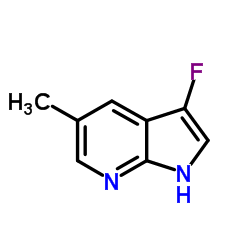 3-Fluoro-5-methyl-1H-pyrrolo[2,3-b]pyridine结构式