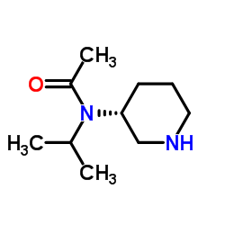 N-Isopropyl-N-[(3R)-3-piperidinyl]acetamide结构式