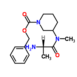 Benzyl 3-[alanyl(methyl)amino]-1-piperidinecarboxylate结构式