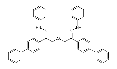bis(2-([1,1'-biphenyl]-4-yl)-2-(2-phenylhydrazono)ethyl)sulfane Structure