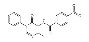 6-Methyl-5-(p-nitrobenzamido)-3-phenylpyrimidin-4(3H)-one结构式