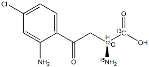 [13C2,15N]-4-氯犬尿氨酸结构式