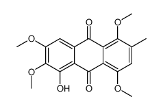 1-hydroxy-2,3,5,8-tetramethoxy-6-methylanthracene-9,10-dione结构式