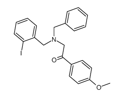 2-[Benzyl-(2-iodo-benzyl)-amino]-1-(4-methoxy-phenyl)-ethanone Structure