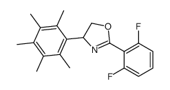 2-(2,6-difluorophenyl)-4-(2,3,4,5,6-pentamethylphenyl)-4,5-dihydro-1,3-oxazole Structure