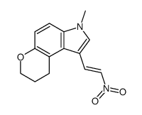 3-methyl-1-(2-nitroethenyl)-8,9-dihydropyrano(3,2-e)indole结构式