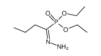 (1-Hydrazono-butyl)-phosphonic acid diethyl ester Structure