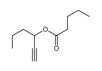 hex-1-yn-3-yl pentanoate结构式