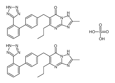 s-triazolo(1,5-a)pyrimidin-7-ol, 2-methyl-5-propyl-6-((2'-(1H-tetrazol-5-yl) (1,1'-biphenyl)-4-yl)methyl)-, sulfate结构式