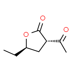 2(3H)-Furanone, 3-acetyl-5-ethyldihydro-, trans- (9CI)结构式