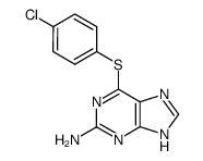 2-amino-6-((4-chlorophenyl)sulfanyl)purine结构式