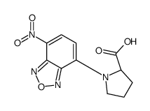 (2R)-1-(4-nitro-2,1,3-benzoxadiazol-7-yl)pyrrolidine-2-carboxylic acid结构式