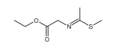 ethyl 2-((1-(methylthio)ethylidene)amino)acetate Structure