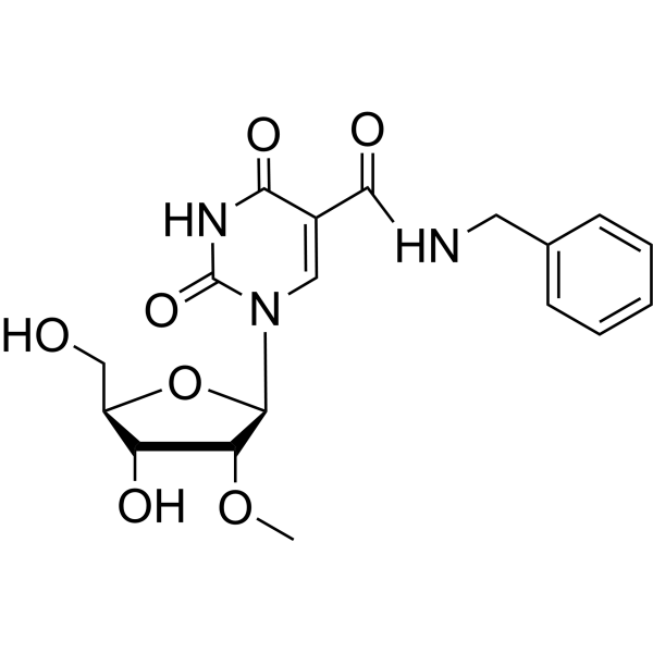 5-Benzylaminocarbonyl-2’-O-methyluridine结构式