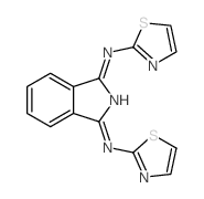 1H-Isoindol-3-amine,N-2-thiazolyl-1-(2-thiazolylimino)-结构式