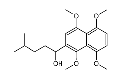 2-(1-hydroxy-4-methylpentyl)-1,4,5,8-tetramethoxynaphthalene结构式