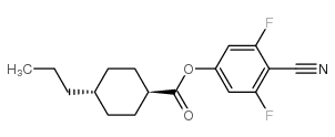 反式-4-氰基-3,5-二氟苯基 4-丙基环己烷羧酸结构式