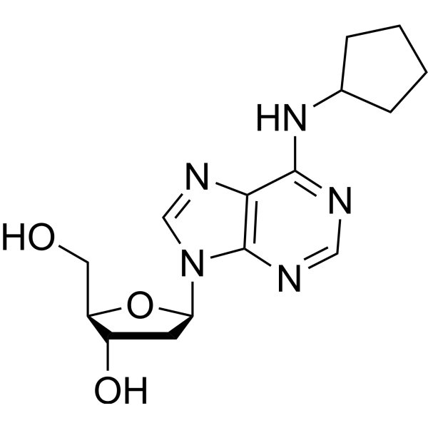 2’-Deoxy-N6-cyclopentyladenosine结构式