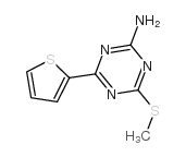 4-(METHYLTHIO)-6-(2-THIENYL)-1,3,5-TRIAZIN-2-AMINE Structure