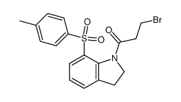 N-(3-Bromopropionyl)-7-((4-methylphenyl)sulfonyl)indoline结构式