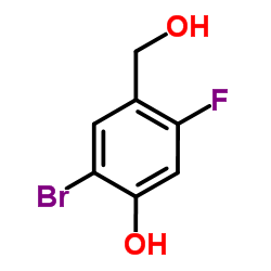 2-Bromo-5-fluoro-4-(hydroxymethyl)phenol结构式