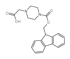 4-芴甲氧羰基-1-哌嗪乙酸 水合物结构式