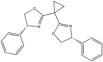 (4R,4'R)-2,2'-环丙亚基双[4,5-二氢-4-苯基噁唑]结构式