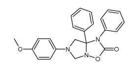 6-(4-methoxyphenyl)-1,7a-diphenyltetrahydroimidazo[1,5-b][1,2,4]oxadiazol-2(1H)-one结构式