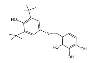 4-[(3,5-di-tert-butyl-4-hydroxy-phenylimino)-methyl]-benzene-1,2,3-triol Structure