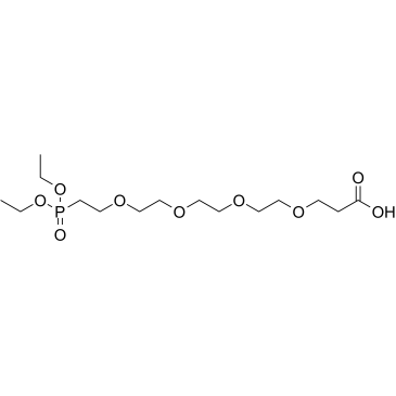 Carboxy-PEG4-phosphonic acid ethyl ester structure