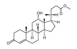 12α-Hydroxy-3-oxochol-4-en-24-oic acid methyl ester Structure