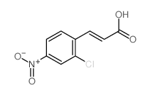 (E)-3-(2-chloro-4-nitro-phenyl)prop-2-enoic acid structure