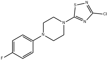 1-(3-Chloro-1,2,4-thiadiazol-5-yl)-4-(4-fluorophenyl)-piperazine结构式