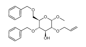 Methyl 2-O-allyl-4,6-di-O-benzyl-α-[*]-mannopyranoside Structure