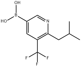 6-(iso-Butyl)-5-trifluoromethylpyridine-3-boronic acid结构式