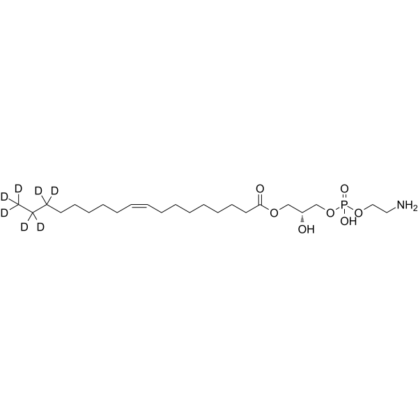 1-Oleoyl-2-hydroxy-sn-glycero-3-phosphatidylethanolamine-d7 Structure