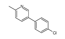 5-(4-chlorophenyl)-2-methylpyridine结构式