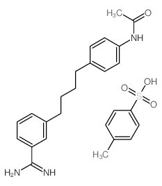 N-[4-[4-(3-carbamimidoylphenyl)butyl]phenyl]acetamide; 4-methylbenzenesulfonic acid Structure