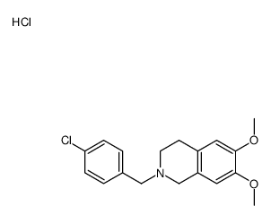 2-(4-chlorobenzyl)-1,2,3,4-tetrahydro-6,7-dimethoxyisoquinoline hydrochloride结构式