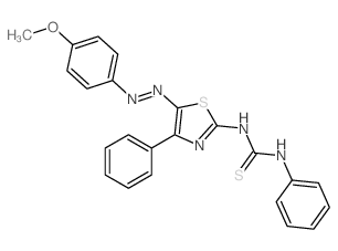 1-[5-[(4-methoxyphenyl)hydrazinylidene]-4-phenyl-1,3-thiazol-2-ylidene]-3-phenyl-thiourea Structure