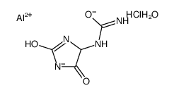 chloro-[(2,5-dioxoimidazolidin-4-yl)carbamoylamino]aluminum,hydrate Structure